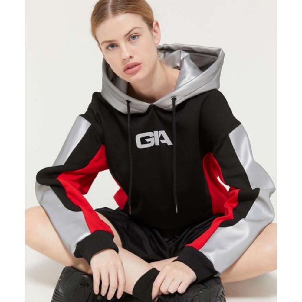 I AM GIA Red Reflective Hoodie